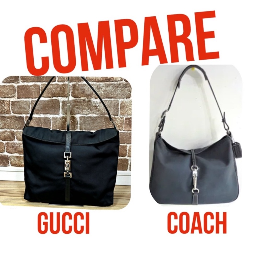 COACH LEATHER TRIMMED SHOULDER BAG - Picture 6 of 8